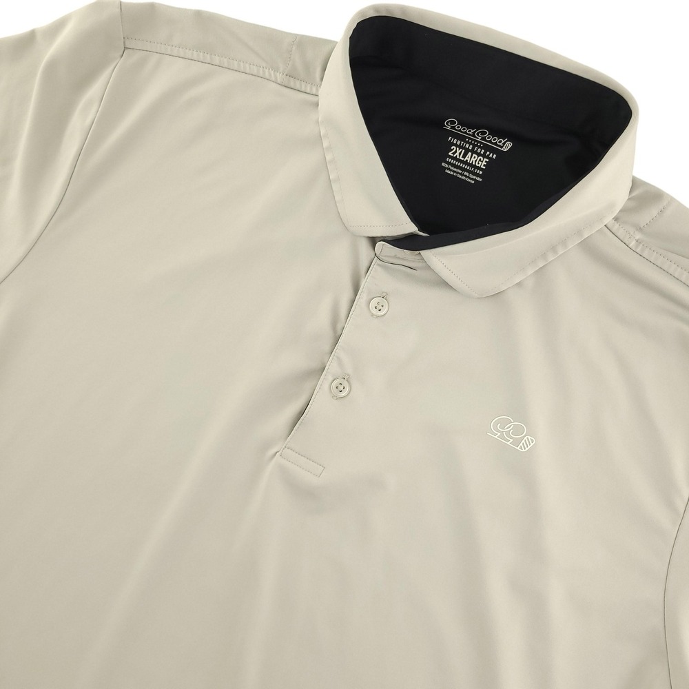 Good Good Polo Shirt Mens 2XL Gray Solid Golf Performance Tagless Stretch Top
